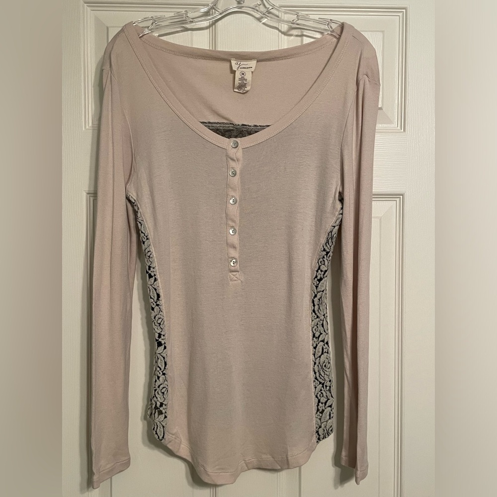 Andrea Jovine Tan Lightweight Long Sleeve Shirt – Size M